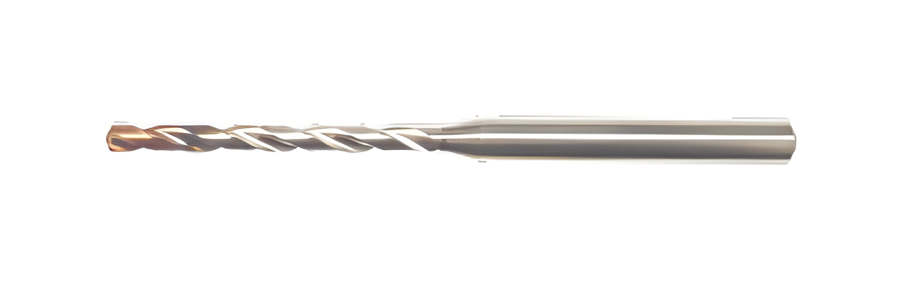 Мини-сверло твердосплавное с утолщенным хвостовиком без подвода сож DR-10D, 10xD